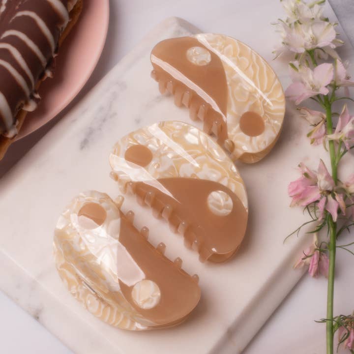 WINONA IRENE - Vente Pince à cheveux – femme - Pince à cheveux Darjeeling Tea Yin-Yang en acétate neutre 5