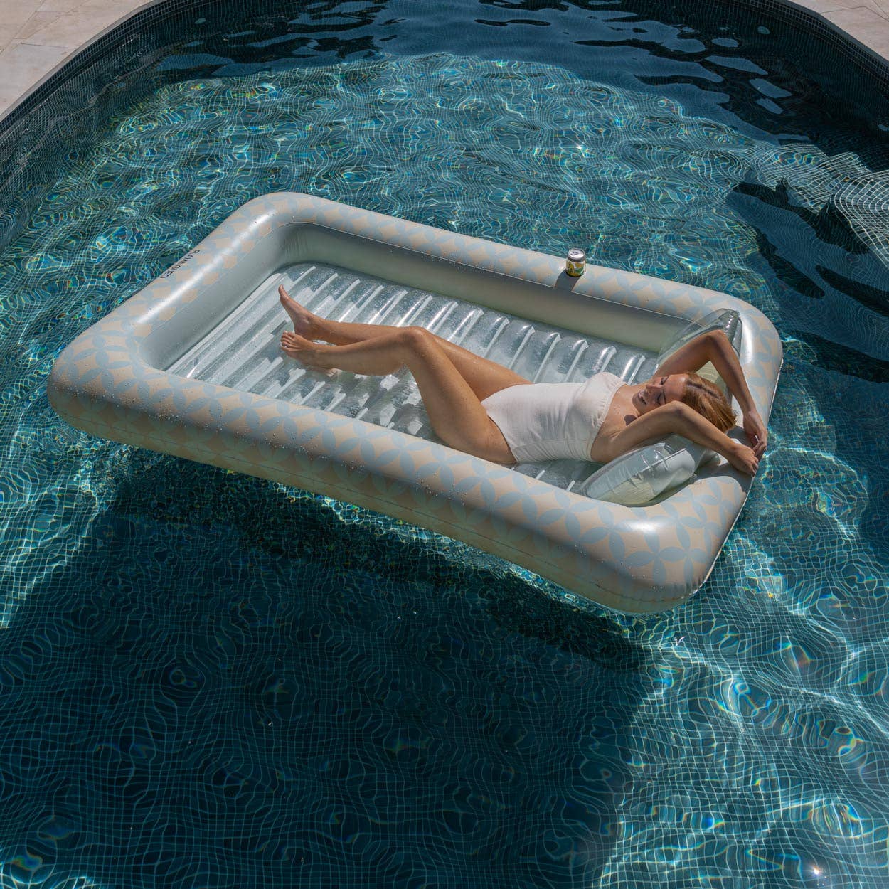 Flamingueo - Venta al por mayor Accesorio para la playa - Tanning pool con portavasos Aquamarine12