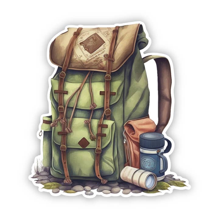 Backpack Outdoor Sticker | Backpack Design | Vinyl Decal for wholesale by PiggyPrintStickers
