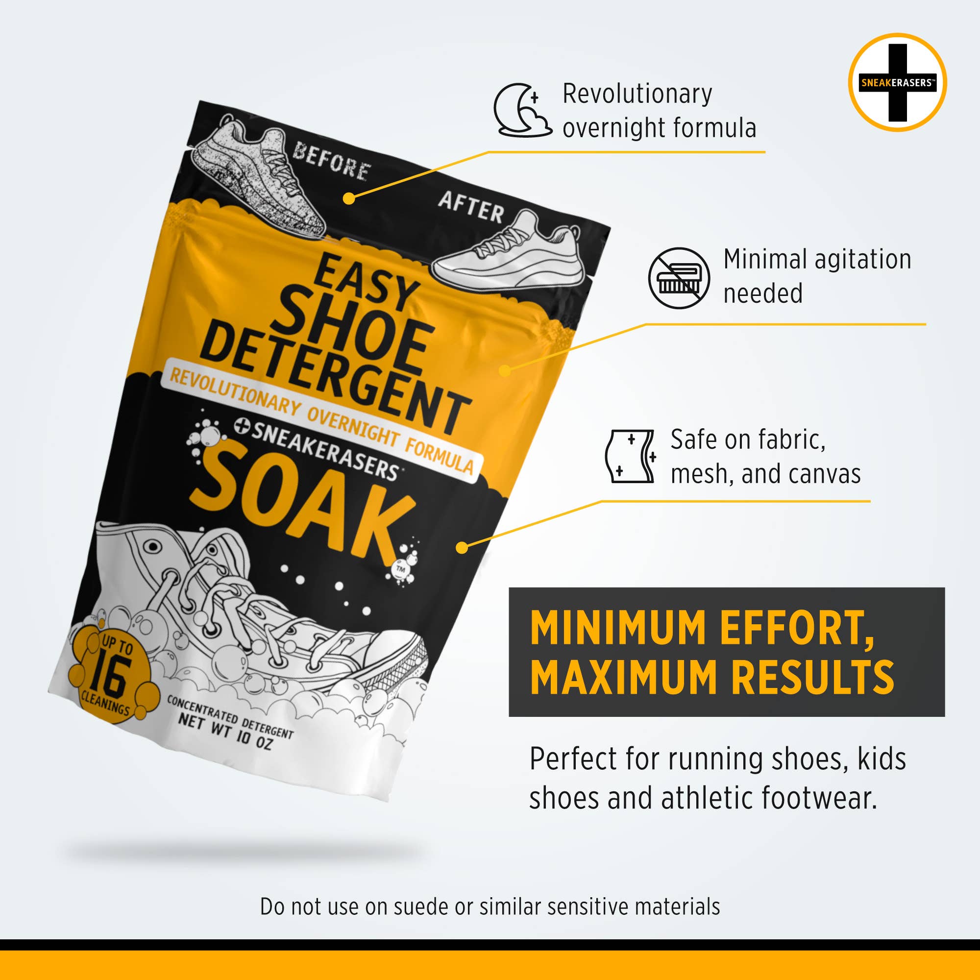 SneakERASERS - Wholesale Shoe Care Kits & Sets - SneakERASERS Soak - Easy Sneaker Detergent2