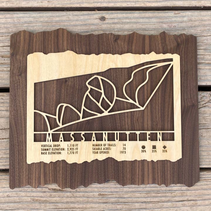 Massanutten Ski Trail Map for wholesale by Mountaincut