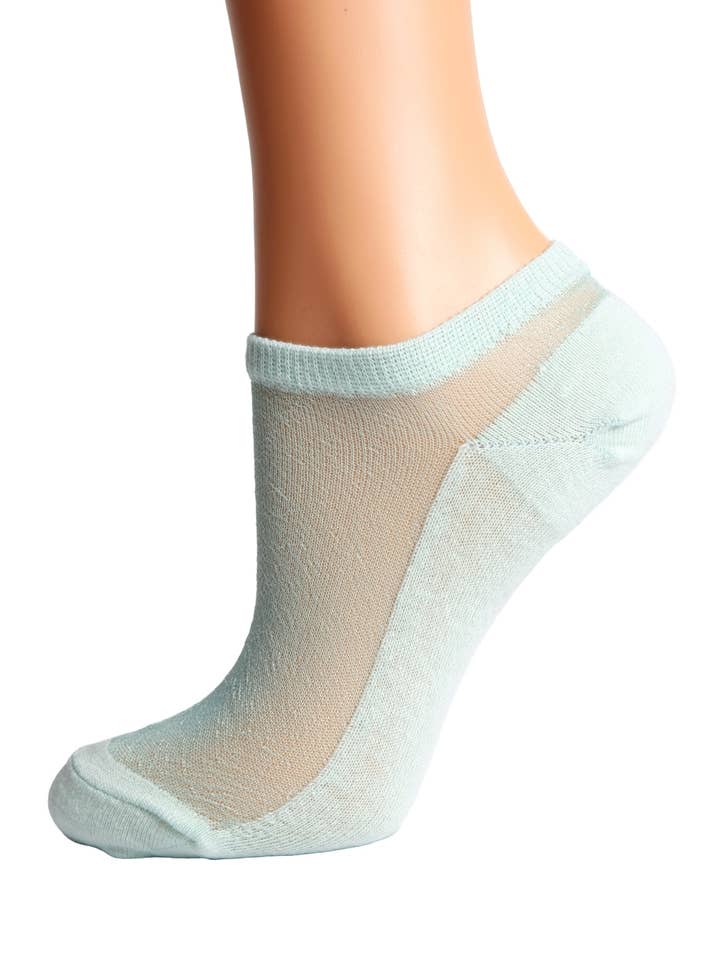 LUCINA mint green glittery socks for women for wholesale by Sokisahtel I BestSockDrawer