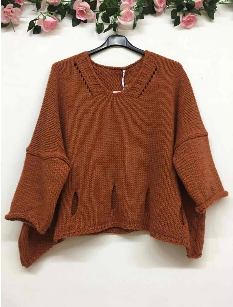 LINEN & COTTON HOUSE - Wholesale Knitted jumper – Women′s - ALPACA SWEATER 086010