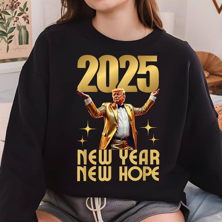 Nyår Nytt Hopp Tröja, Rolig Trump 2025 T-shirt för wholesale av NVC Ecommerce LLC