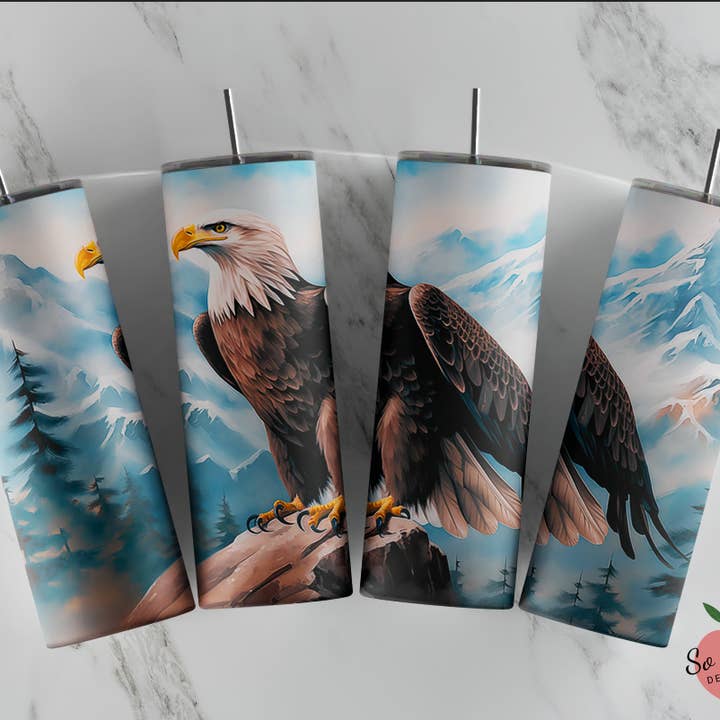 Gobelet Bald Eagle, Gobelet Eagle, Gobelet Patriotic pour la vente par So Peachy Designs