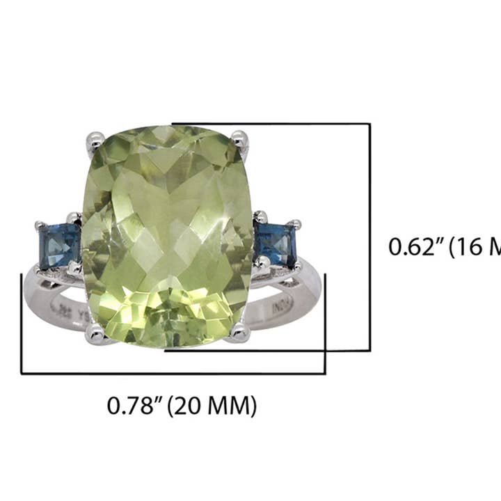 Tiramisu - Wholesale Cocktail/statement ring - Green Amethyst Solid 925 Sterling Silver Gemstone Ring7