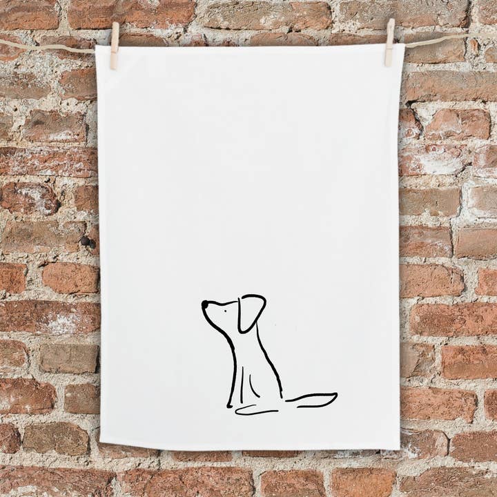 Toalha de chá de cachorro simples por atacado de Anna Whitham Co.