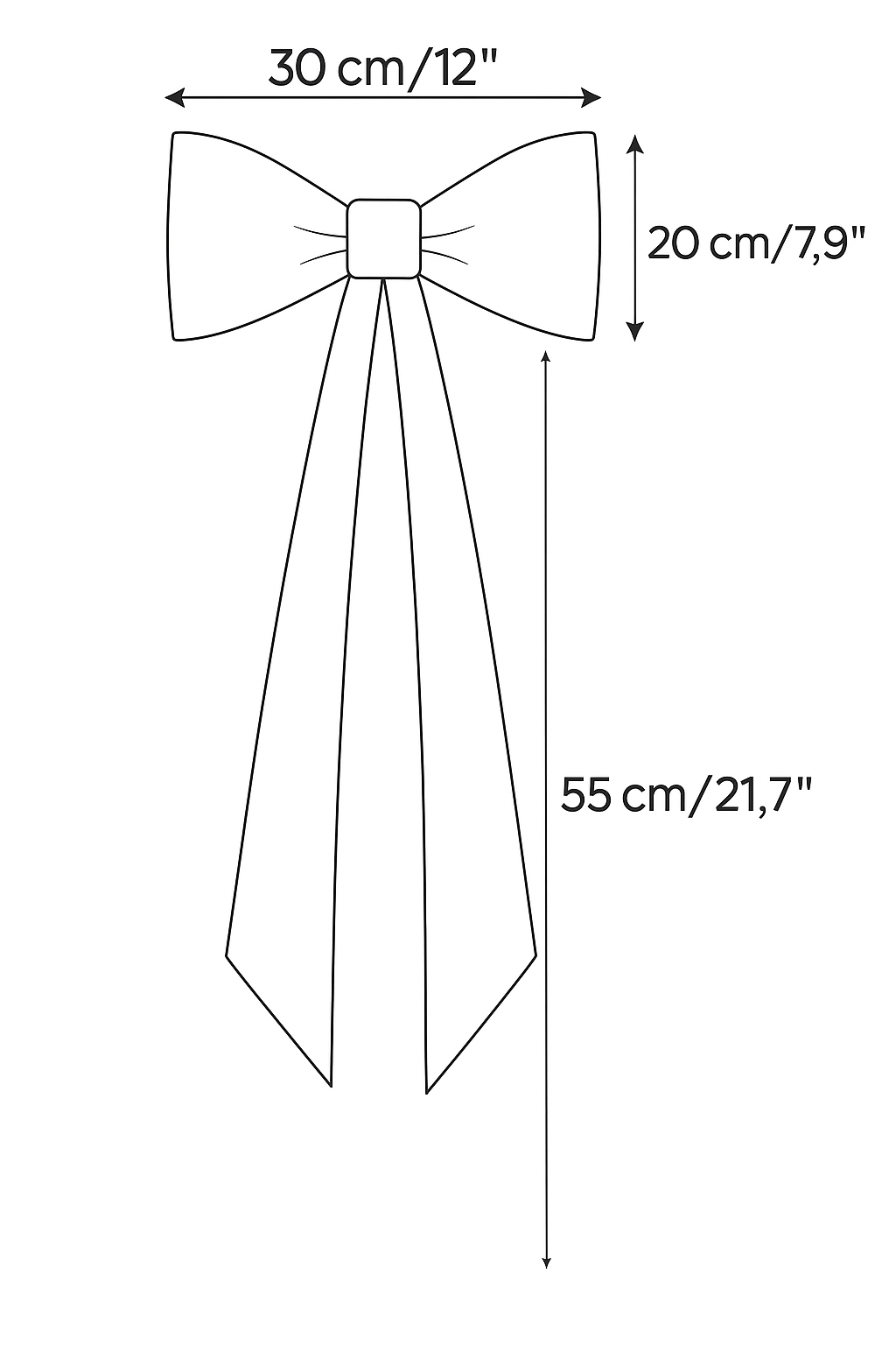 Matrinna - Wholesale Decorative Tabletop Object - Long white linen decorative bow, Large ribbon for interior4