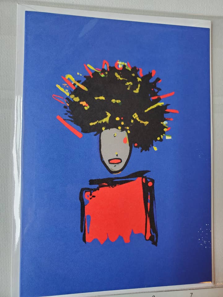 Chaka Blank Greeting Card for wholesale by Blacartistry