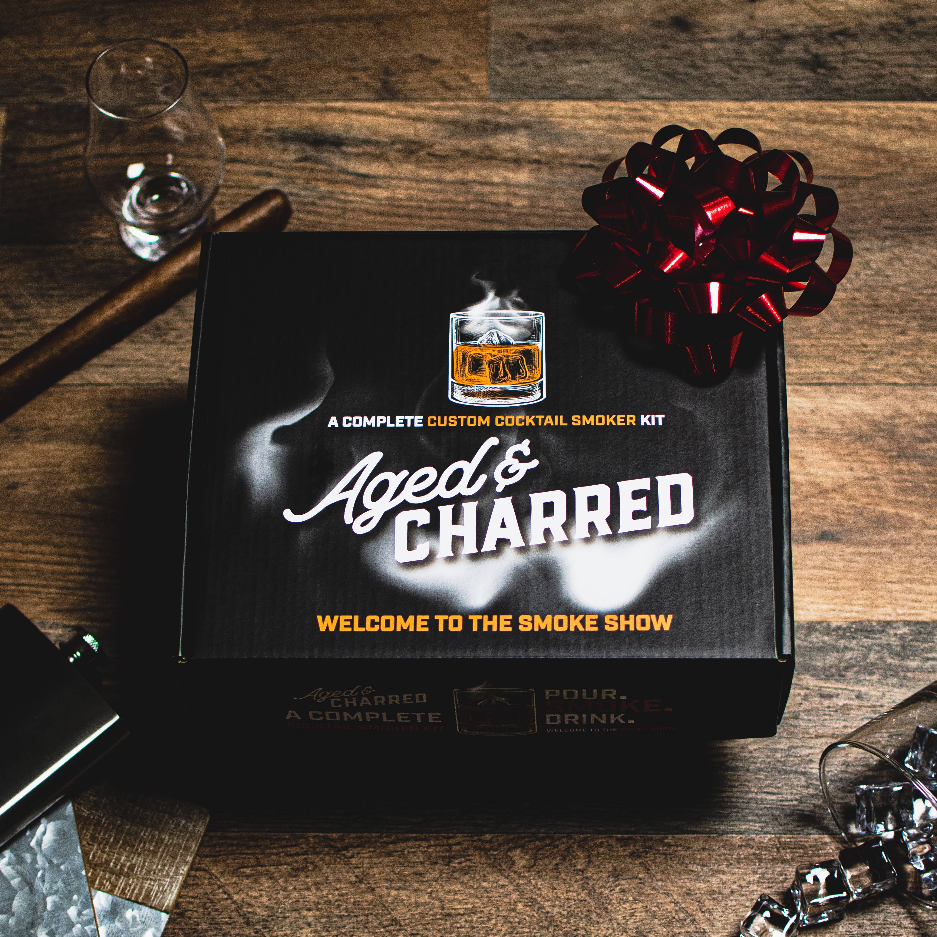 Aged & Charred - Wholesale Bar Tool - Smoke Lid Kit - A Cocktail Smoker Kit (No Butane)3