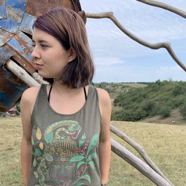 Débardeur femme Aya - Kaki pour la vente par symbolika