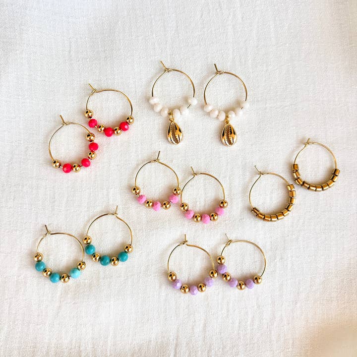 OE! - Wholesale Hoop Earrings - VIBRANT VIBES HOOPS