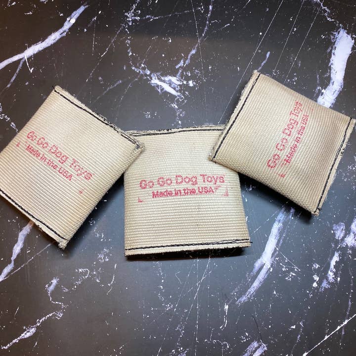 Go Go Dog Toys - Wholesale Pet Squeaky Toy - Dog - Small Squeaker Square - Recycled Fire Hose Dog Chew Toy1