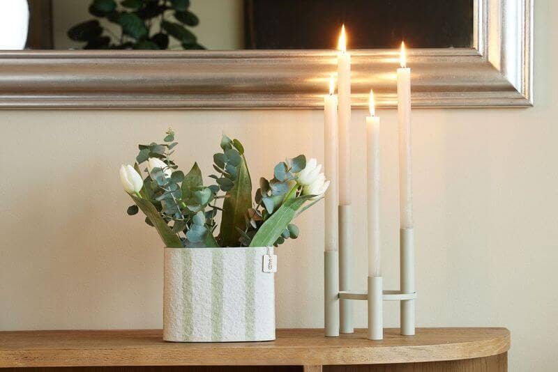 Lübech Living - Wholesale Plant Pot - Hampton pot. Sage/Off White3