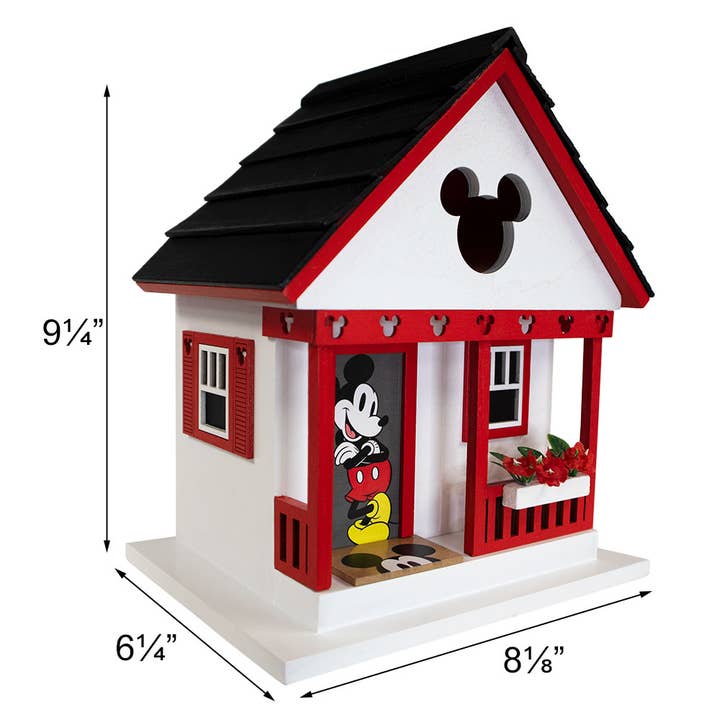 Home Bazaar - Wholesale Bird House - Mickey Cottage Birdhouse - Disney Licensed