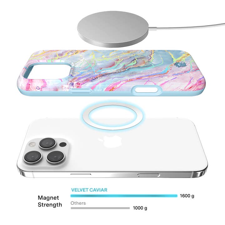 VELVET CAVIAR - Wholesale Phone Case - Women's - Holo Moonstone Marble MagSafe iPhone 16 Pro Max Case