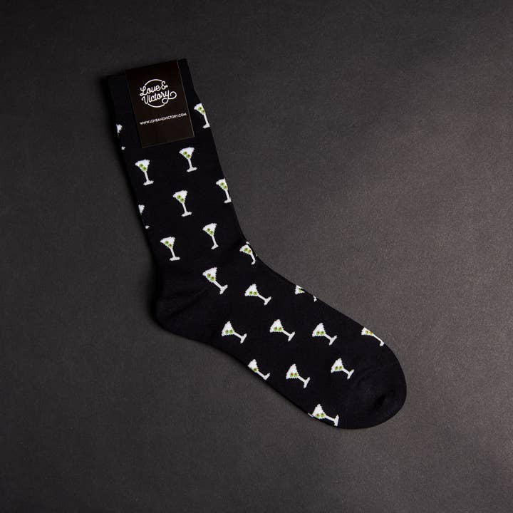 Love & Victory - Wholesale Socks - Unisex - Unisex Martini Cocktail Socks