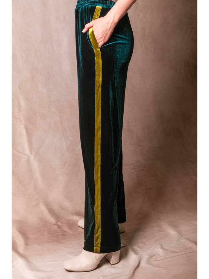 Before You Collection - Wholesale Pants - Women's - Velvet Contrast Side Stripe Wide Leg Pants20