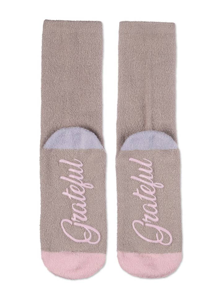 Infinity Classics International Inc. – Meias - Mulher por atacado – Tripulação antiderrapante de Aloe com Calcanhar e Biqueira Contraste3