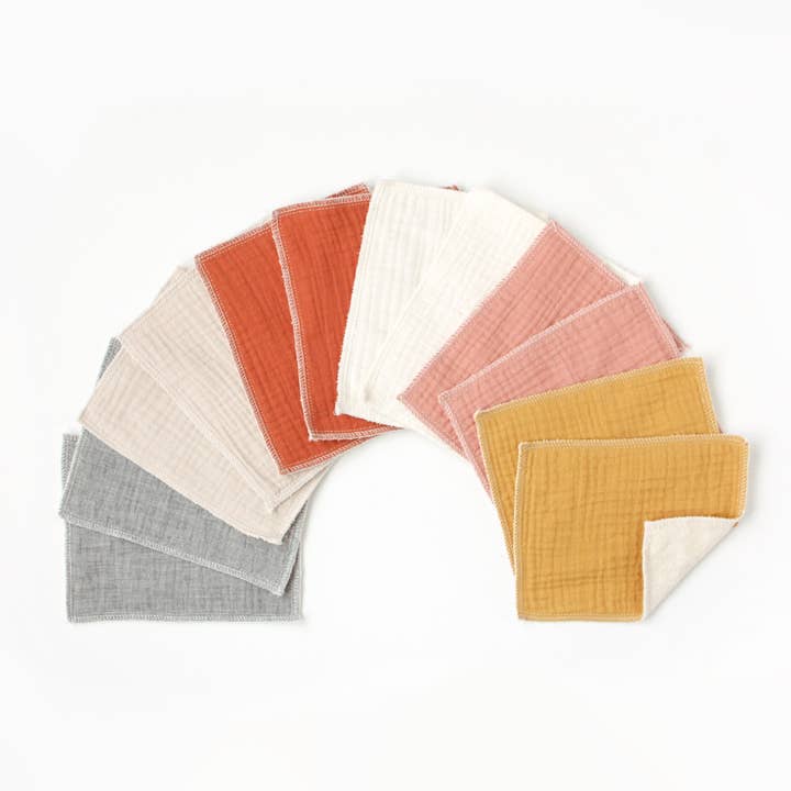 Set da 12 salviette lavabili Earth per la vendita all'ingrosso da parte di Bibak