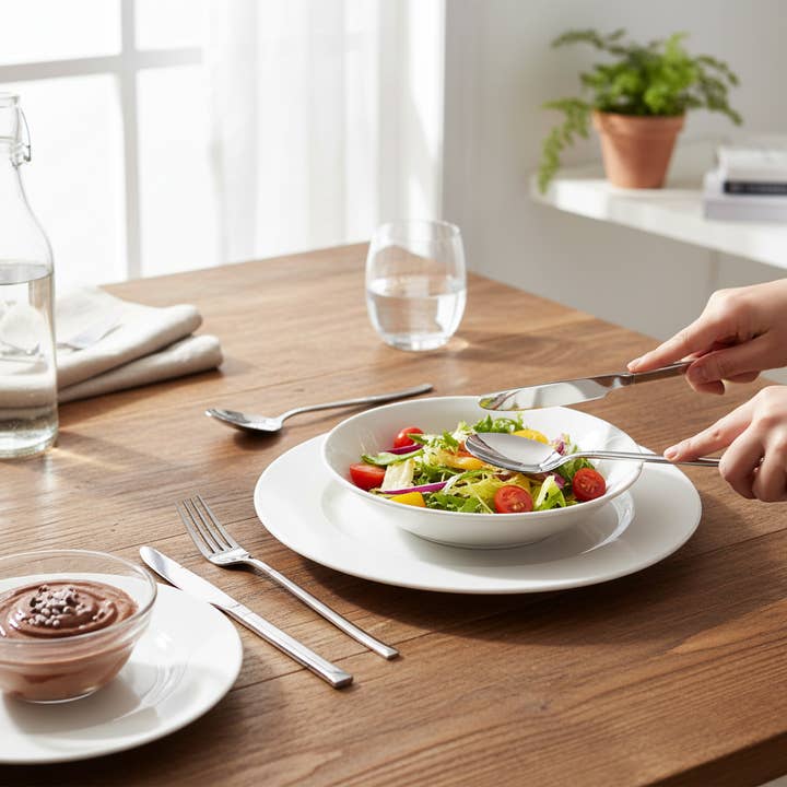 Kadra Kitchenware - Wholesale Flatware Set - Vikko Arosa Shiny Silver 18/10 SS 20 Pc Flatware Set1