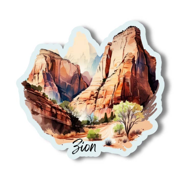 Zion National Park - Utah's Big 5 Watercolor 3" Sticker and other Purchase Wholesale zion. Free Returns & Net 60 Terms on Faire trending on Faire.