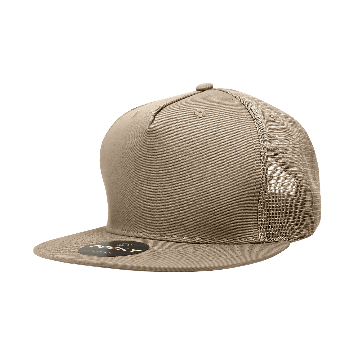 The Park Wholesale - Wholesale Truckerpet - Uniseks - Decky 1040 - Blanco Trucker Snapback-hoeden met 5 panelen - 104047