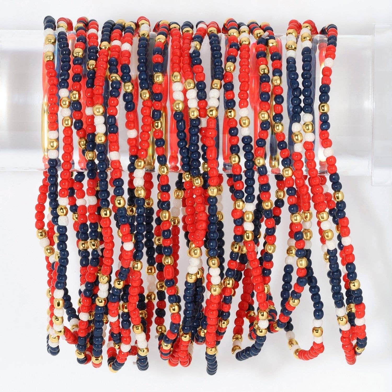 Splendid Iris - Wholesale Jewelry Set - Stretch Seed Bead GAME DAY Bracelets4