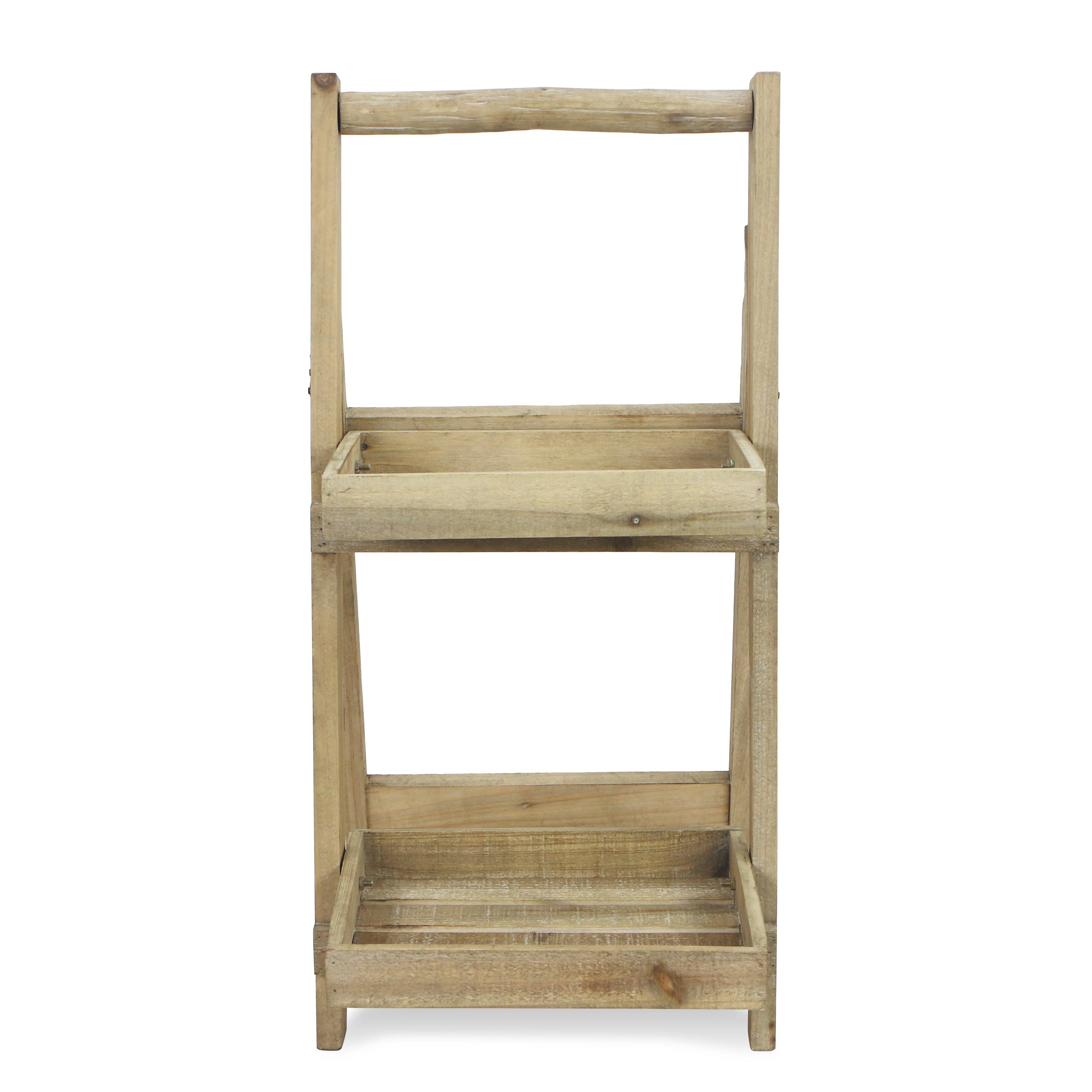 Cheungs Home Decor - Wholesale Free Standing Shelf - Alari 2 Tier Wood Folding Shelf | Display | Freestanding |2