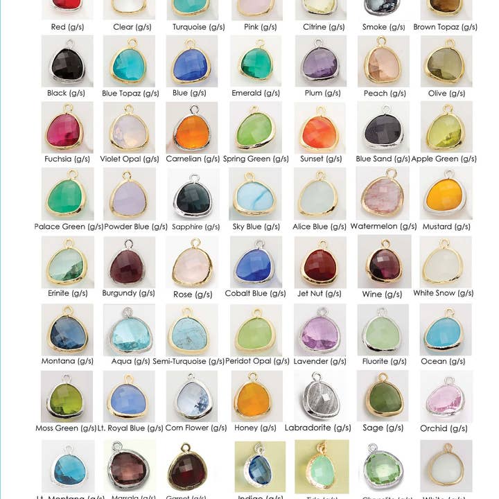 Rebecca Accessories LLC - Wholesale Jewelry Set - Gemstone Earrings Starter Pack Best Selling Colors2