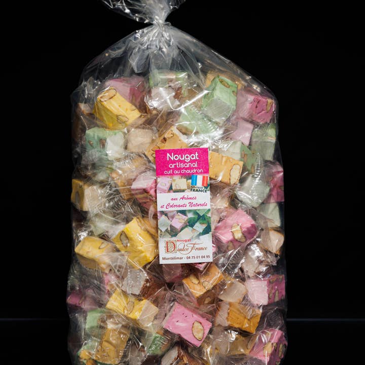 2 kg soft flavored nougat bulk bag for wholesale by Doulce France