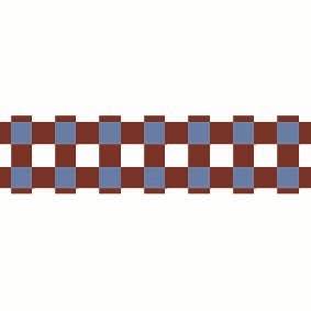 PAPIEREN TAPE - BORDEAUX/BLAUWE BRUGGE TEGEL voor wholesale door Kinshipped