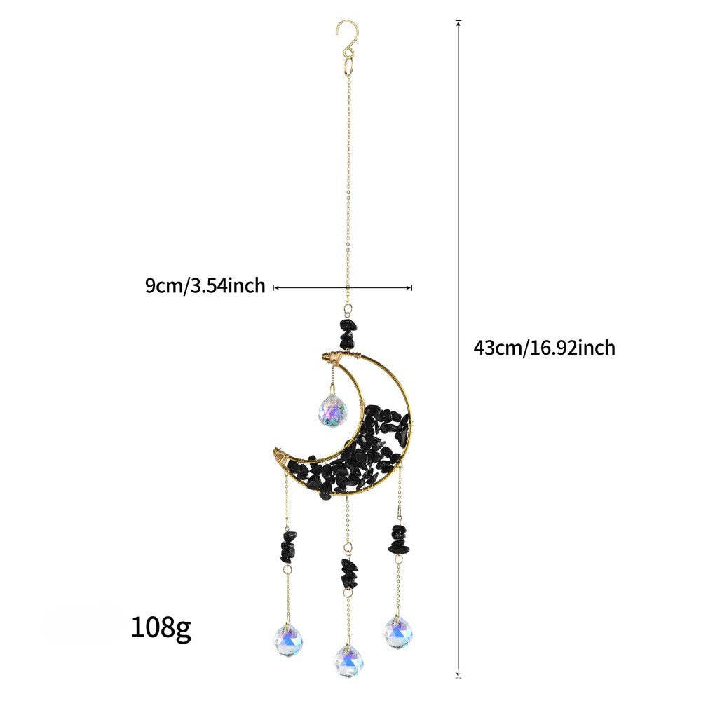 Dipped Shop - Wholesale Suncatcher - Colorful Stone Moon Crystal Home Hangings DP25A9225