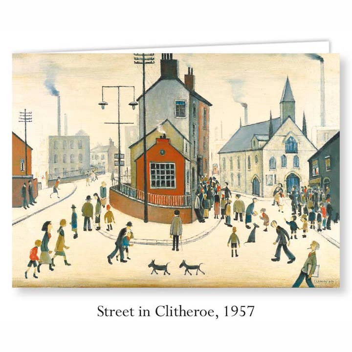 Ganymed Press - Wholesale Everyday Greeting Card - A Street in Clitheroe by L S Lowry - Blank Everyday Card