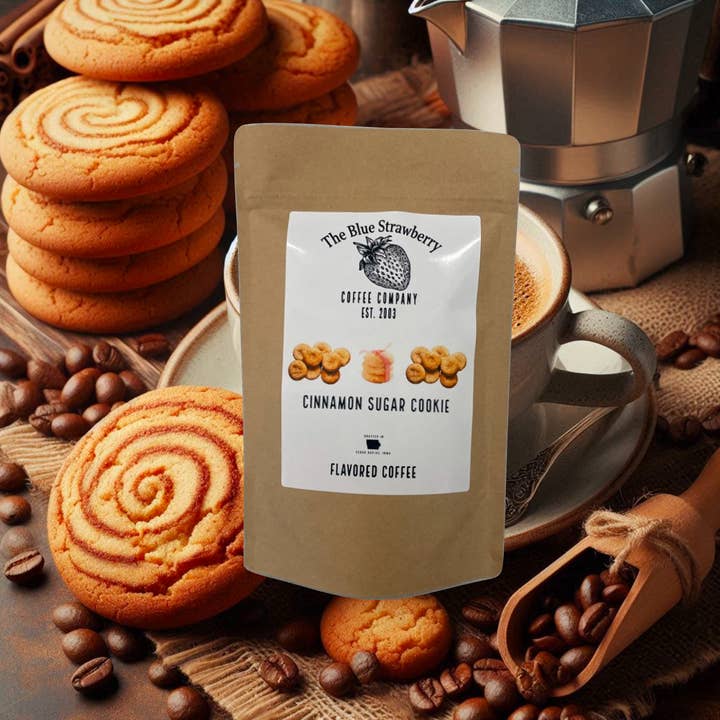 The Blue Strawberry Coffee Co - Wholesale Ground Coffee - Cinnamon Sugar Cookie (Flavored Coffee)