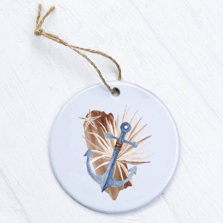 Driftwood Anchor - Ornament for wholesale by Cottage Shore