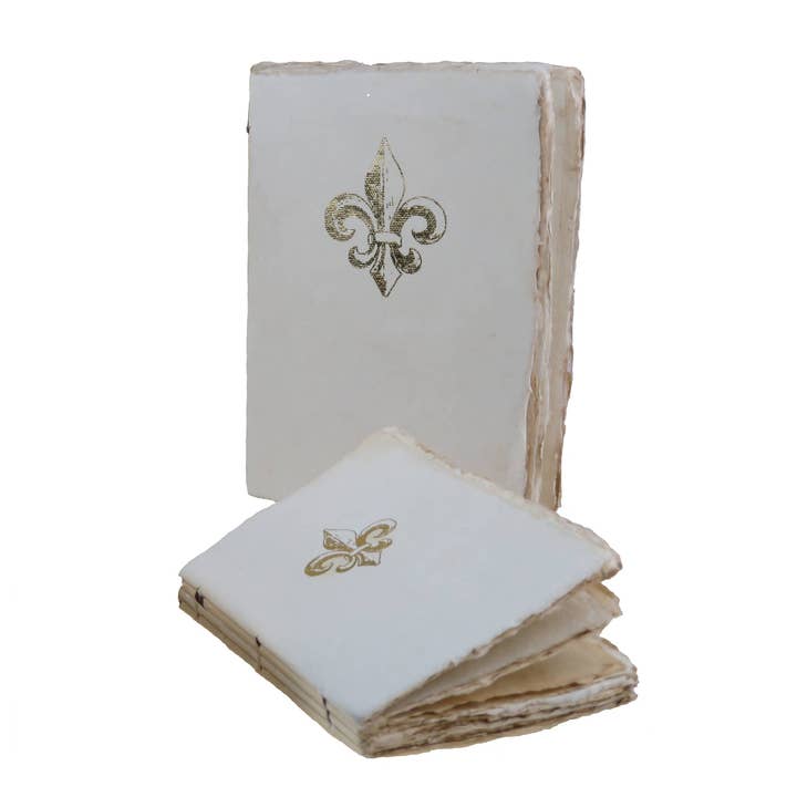 Epigram - Vente Cahiers - Carnet en papier parchemin motif Fleur de Lys