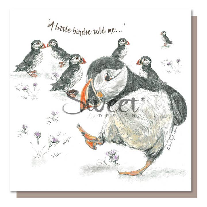 BES037 - Papageientaucher 'Das kleine Vögelchen hat es mir erzählt' für den Großhandel von Sweet Design