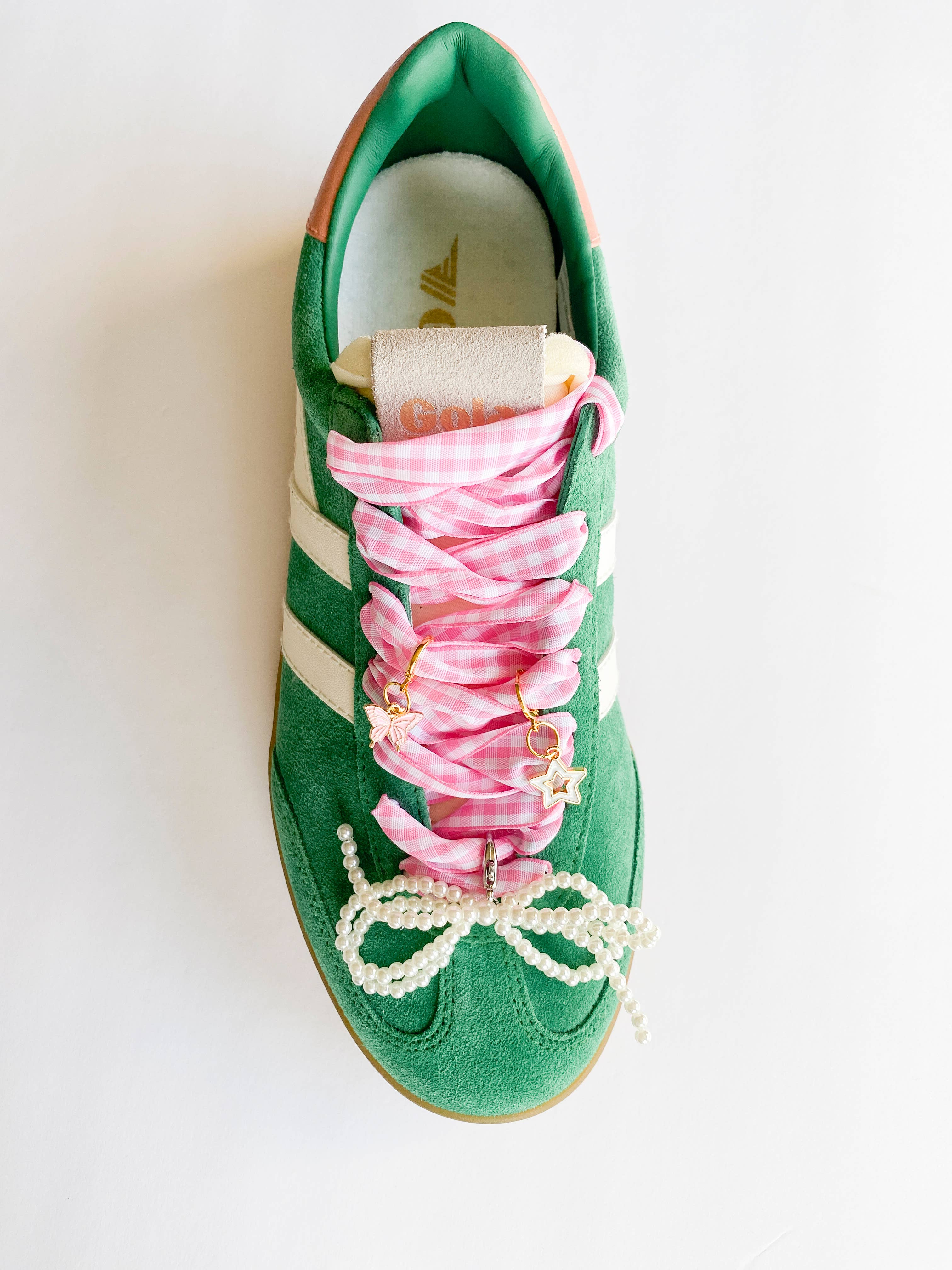 Leo & Lee Studio - Wholesale Shoe Accessories - Gingham Shoe Charms and Lace Sets | Sneaker Charm Sets9