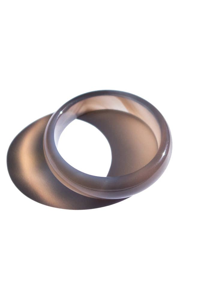 Moon — Purple Grey Jade Stone Bangle for wholesale by seree