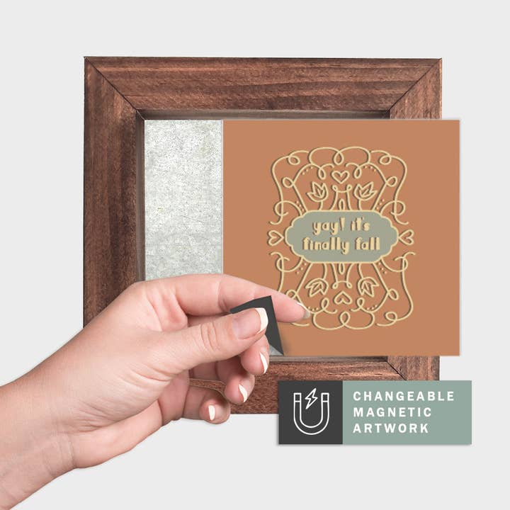 Insert d'art saisonnier magnétique pour panneau décoratif interchangeable (mini-insert uniquement) : Enfin l'automne pour la vente par Simpler Seasons Decor