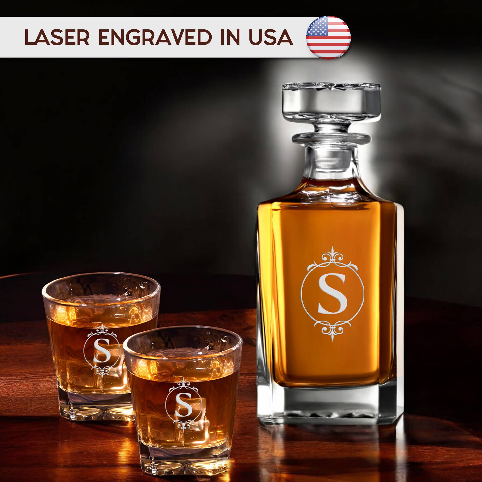 Engrave My Memories - Wholesale Decanter - Personalized Whiskey Decanter Set -Gift For Men,Husband,Dad7