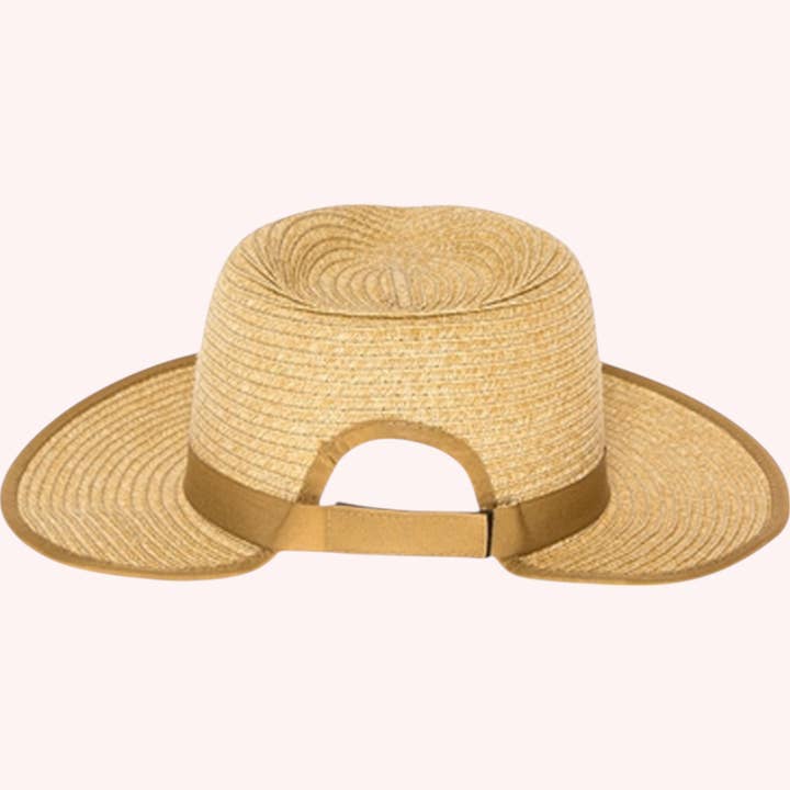 Bella Betty - Wholesale Straw hat – women's - Breezy Ponytail Straw Fedora – UPF 50+ Sun Hat6