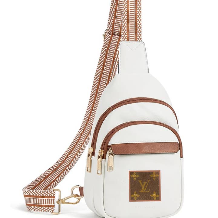 Embellish Your Life - Wholesale Crossbody Bag - Women's - Upcycled Louis Vuitton Trimmed Up Crossbody Bag