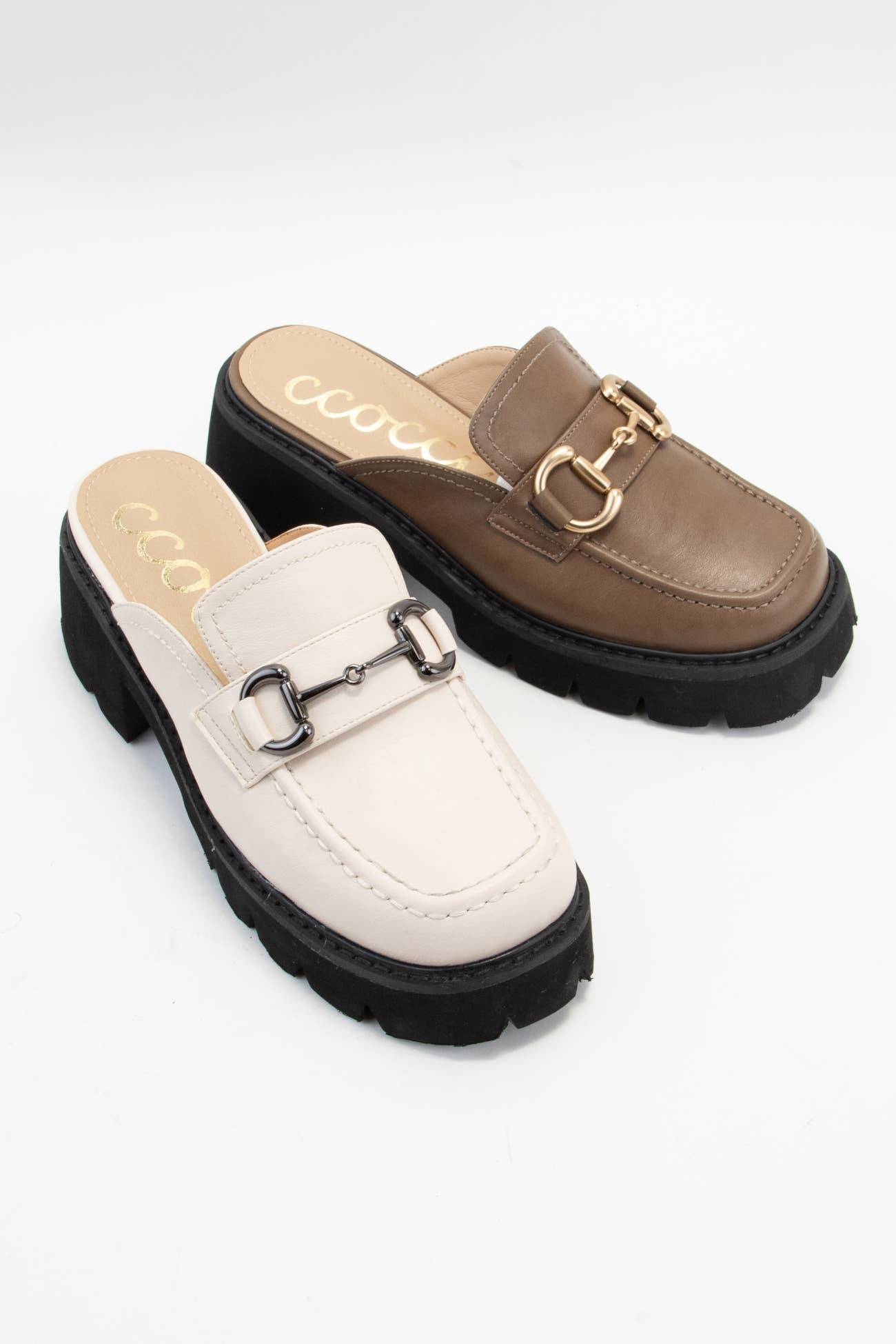 CCOCCI - Wholesale Loafers - Women's - LYNN CHUNKY PLATFORM HORSEBIT SLIP ON LOAFER MULE3