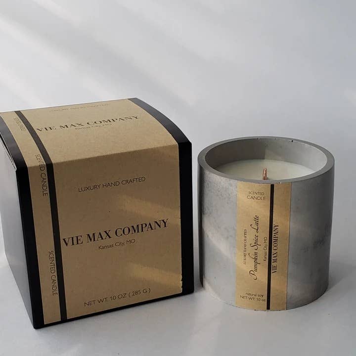 Cement Candle - Pumpkin Spice Latte for wholesale by Vie Max Company