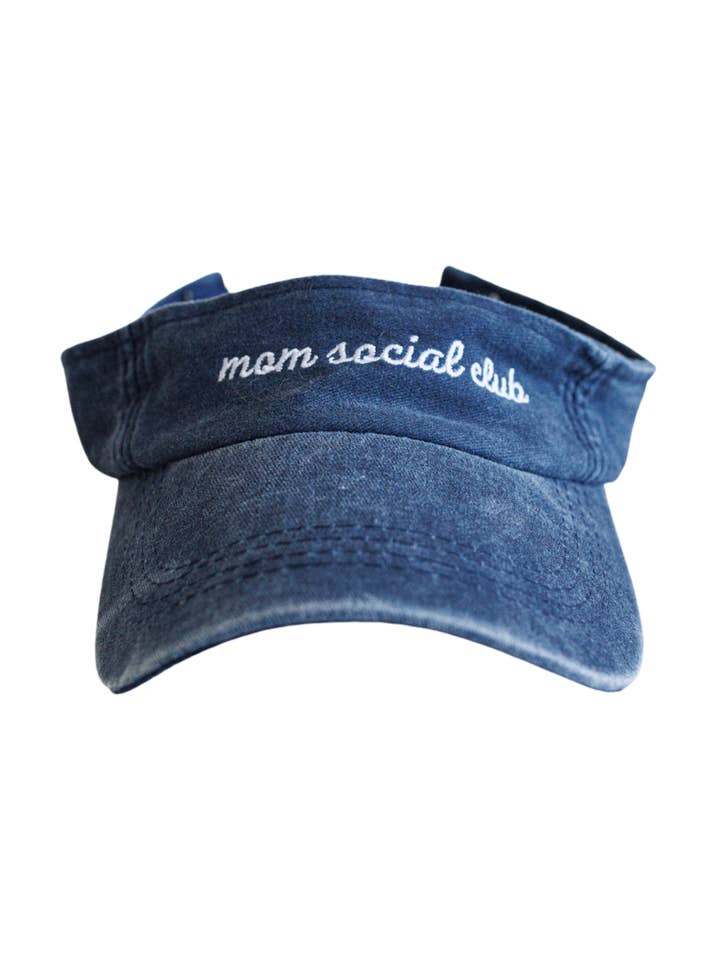 Mom Social Club Visor | Vintage Blue for wholesale by Charlie Lou Baby