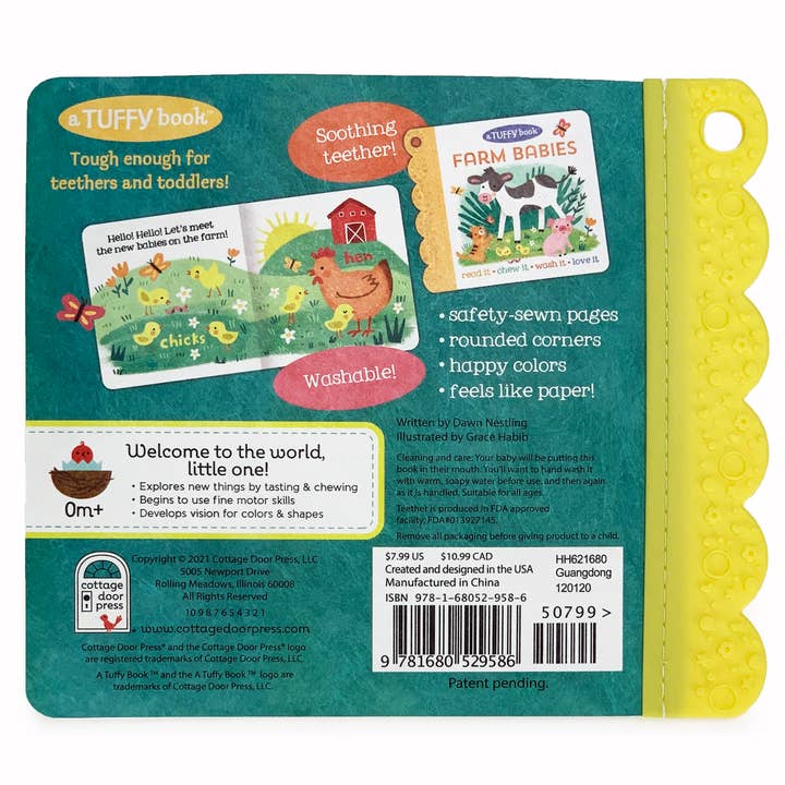 Cottage Door Press - Wholesale Book - Kids - Farm Babies (Tuffy Teether Indestructible Book)