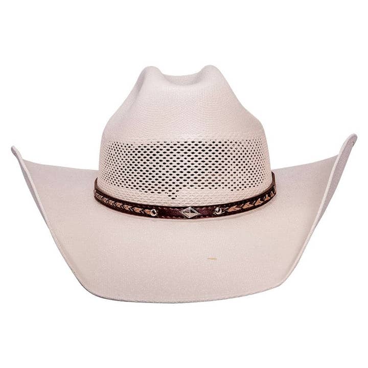 Cream Western Straw Cowboy Hat - Style Austin for wholesale on Faire