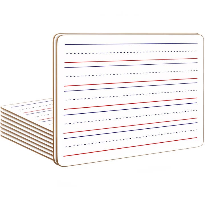 10 Pack Ruled White Boards 9 x 12 Inch Small Whiteboards for wholesale by Scribbledo